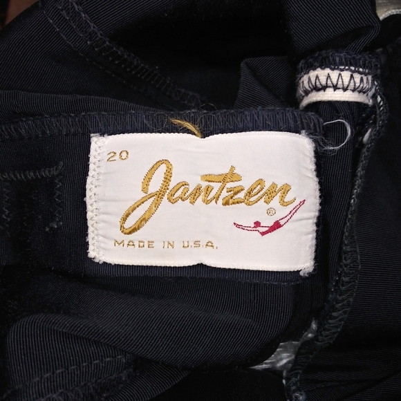 Vintage Rare 1950's Jantzen Black Ruched Front One-Piece Pin-Up Style Swimsuit - Picture 10 of 12